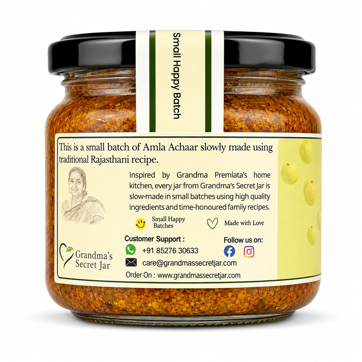 Grandma's Secret Jar Amla pickle (300 g) | Amla Achaar | Gooseberry Pickle | Small Batch | Mustard Oil | No Chemical Preservatives | Traditional Rajasthani Recipe
