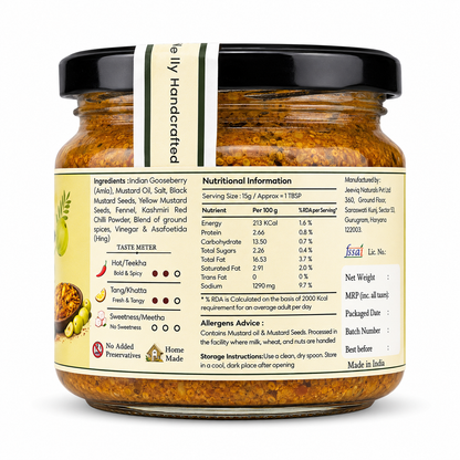 Grandma's Secret Jar Amla pickle (300 g) | Amla Achaar | Gooseberry Pickle | Small Batch | Mustard Oil | No Chemical Preservatives | Traditional Rajasthani Recipe