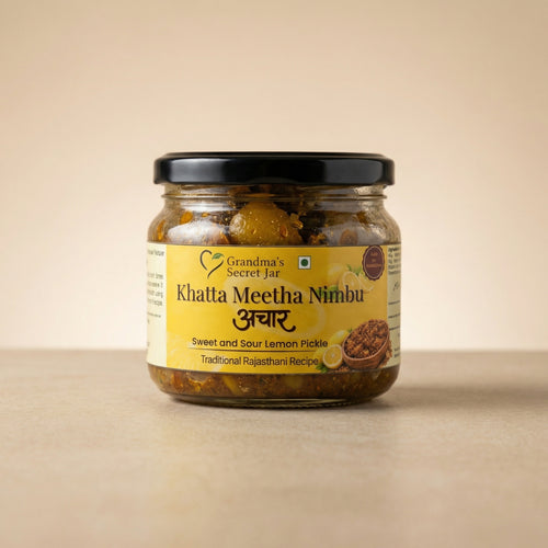 Khatta Meetha Lemon Pickle| Nimbu Achaar | Small-Batch | Handmade